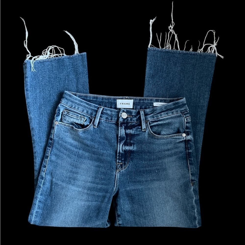 Frame cropped  Le crop mini boot cut Blue Denim Jeans - Picture 3 of 9